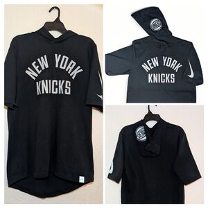New York Knicks Hooded Nike Black Shooting Shirt